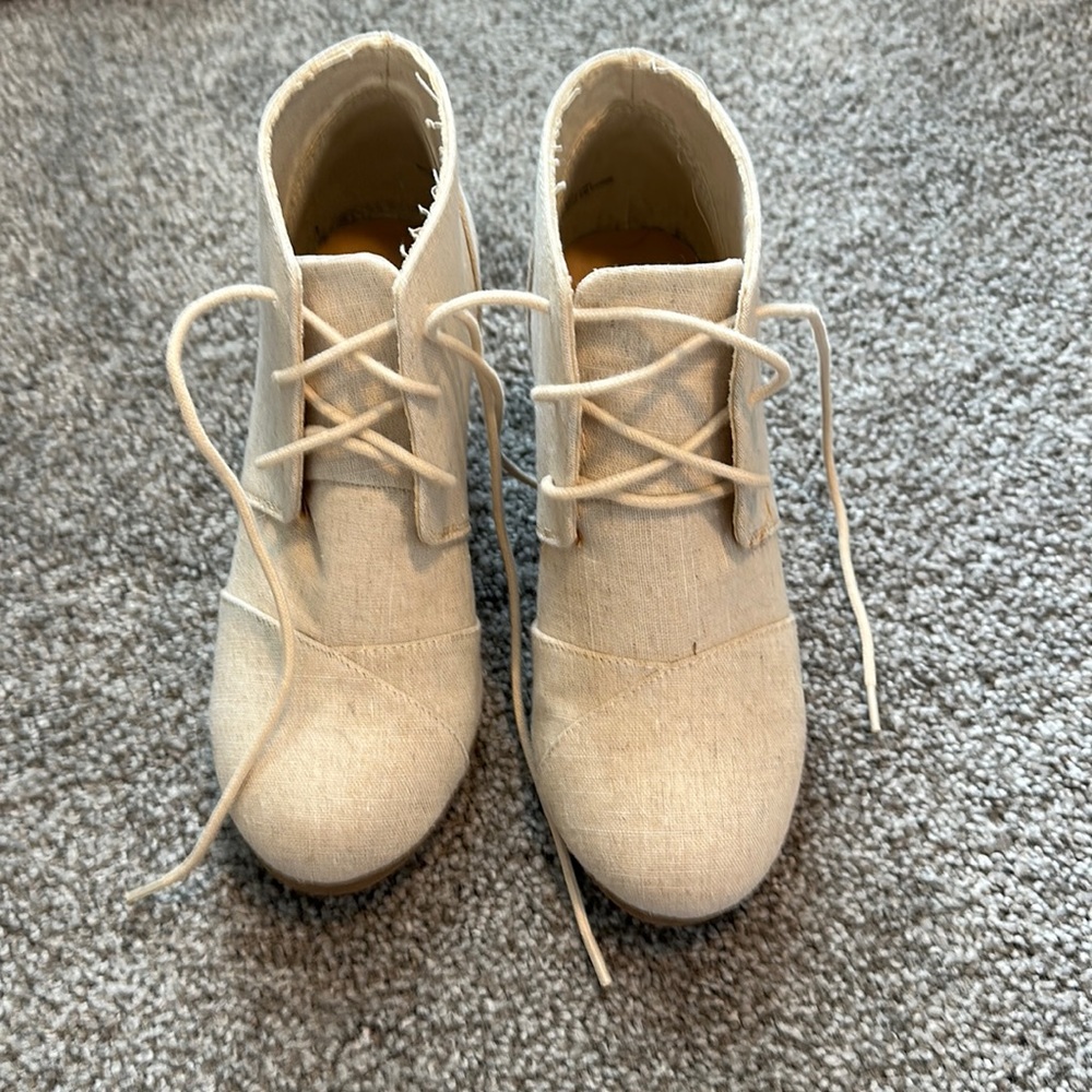 Tan and Cork Wedges